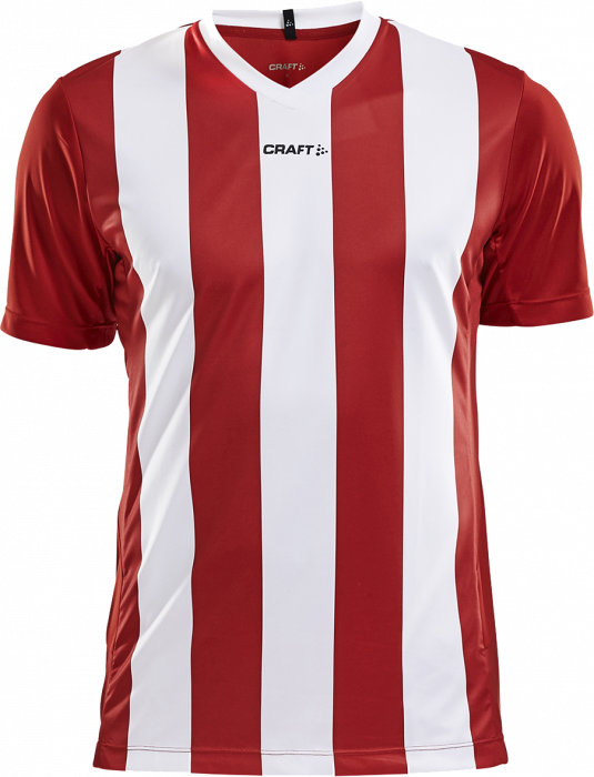 Craft - Progress Jersey Stripe Kids - Röd & vit