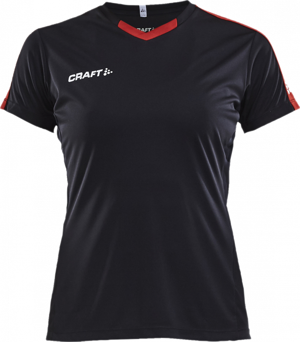 Craft - Progress Contrast Jersey Women - Czarny & czerwony