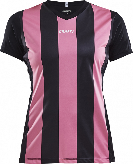 Craft - Progress Jersey Stripe Woman - Noir & cerise