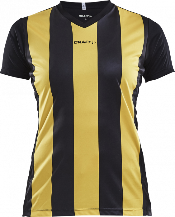 Craft - Progress Jersey Stripe Woman - Czarny & żółty