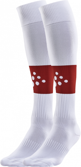 Craft - Squad Contrast Football Sock - Weiß & rot