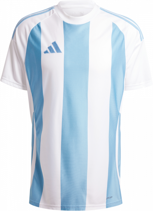 Adidas - Striped 24 Player Jersey - T Light Blue & blanc